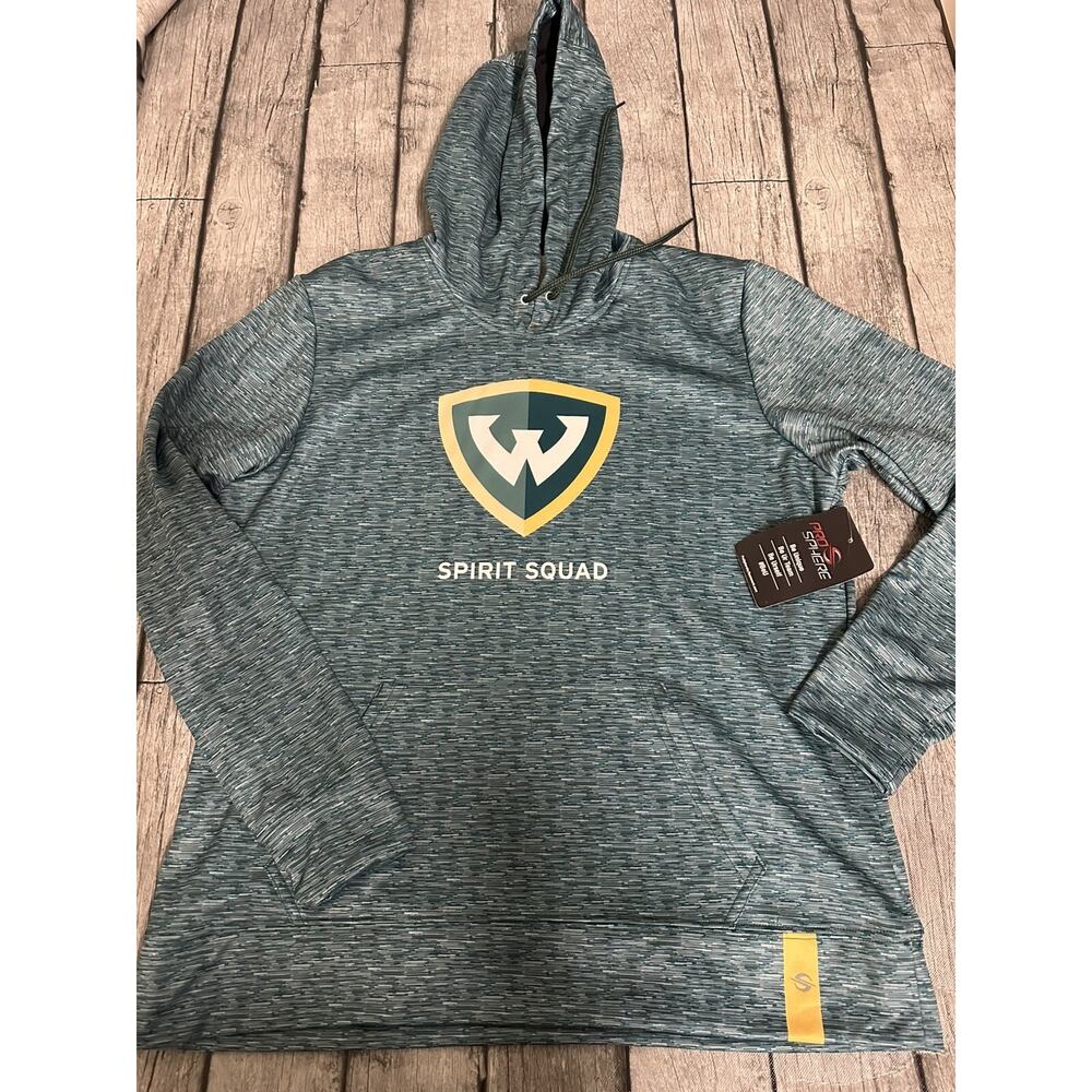 NWT Women's Green Wayne State Warriors Spirit Squad Pullover Hoodie XL X-Large